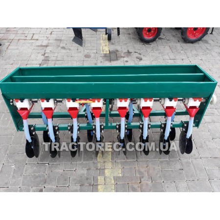 Сівалка 8-ми рядна сошникова із бункером на міндобриво для мотоблока, мототрактора шириною 1.5м